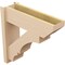 Ekena Millwork 8-in W x 26-in D x 26-in H Balboa Slat Rough Cedar Woodgrain TimberThane Outlooker, Primed Tan OUTUR080X26X26BOA24RCPR - alternate 5
